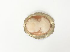 A 9ct gold cameo brooch