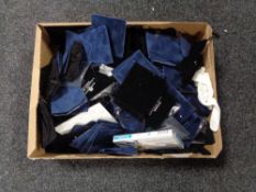A box of coin collector's pouches etc