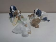 Three Nao figure groups - Puppies and ducks.