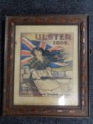 A framed colour print 