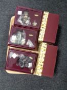 Five boxed Steiff Collection by Enesco teddy bears of the year