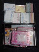 A large quantity of greetings cards