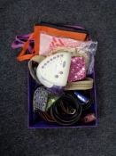 A box of lady's belts,