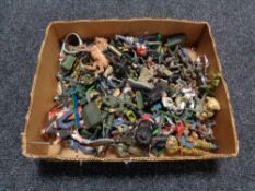 Two boxes of military figures,