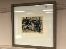 Jake and Dinos Chapman : Come and See, an artist's proof, signed in pencil, 22 cm x 17 cm, framed.