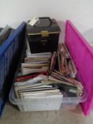 A large quantity of 45 RPM records including disco,