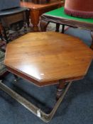 An Edwardian mahogany low table CONDITION REPORT: 84cm across and 46cm high.