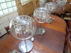 Three contemporary table lamps