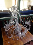 A decorative eight branch light fitting