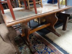 A contemporary refectory style table