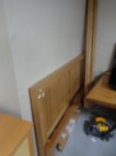 A 5' oak bed frame