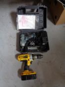 A Dewalt drill with battery