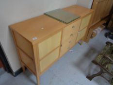 A beech low sideboard