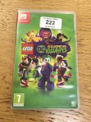 A boxed Nintendo Switch game : Lego DC Super Villains