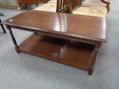 A contemporary of two tier coffee table CONDITION REPORT: 111cm wide by 53cm deep