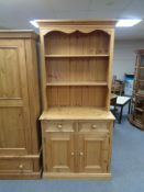 A pine kitchen dresser