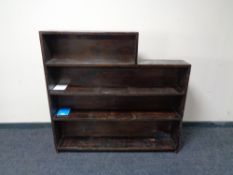 A set of 20th century open bookshelves
