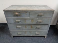 A painted Edwardian five drawer chest