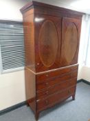 A Regency mahogany double door linen press