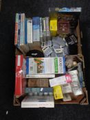 Two boxes of Sound of the Sixties box set, assorted books,