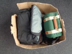 A box of camera and in-car DVD bags