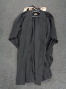 An antique black gown by Thomas Brown & Son of Manchester