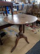 A George III mahogany tripod occasional table