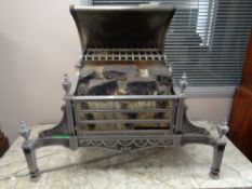 A vintage chrome framed Belling coal effect electric fire