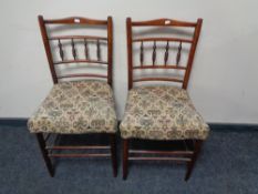 A pair of Edwardian bedroom chairs