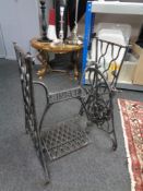 A Singer treadle sewing machine base
