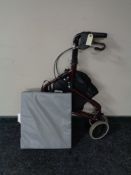 A mobility walking aid and a Drive wheel chair seat cushion