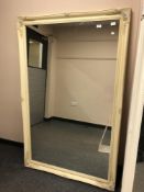 A 5' x 3' ivory style framed mirror