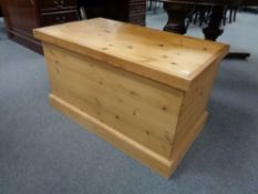 A pine blanket box