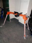 A folding table saw trestle stand (orange)