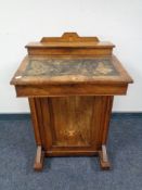 A Victorian inlaid walnut Davenport
