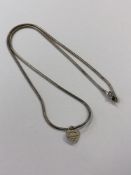 A Sterling silver Tiffany necklace with heart pendant