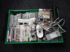 A crate of PS3 and Xbox 360 games, cds, Nintendo Wii,