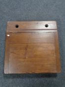 An early 20th century stained pine writing slope