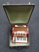A Hohner Bjarne special accordion in carry case