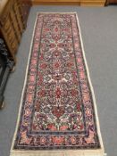 A Bidjar runner, Iranian Kurdistan, 285 cm x 94 cm.