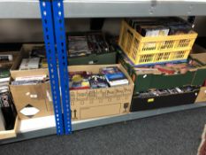 Approximately nine boxes of dvds