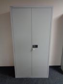 A Bisley double door metal stationary cabinet,