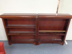 A pair of Danish mahogany bookcases