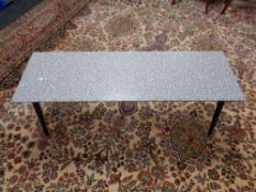 A mid 20th century Formica topped coffee table