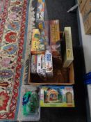 A box of assorted board games, Star Wars puzzle,