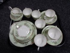 A twenty-one piece Aynsley Valencia tea service