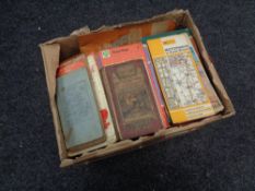 * Withdrawn * A box of vintage road maps,