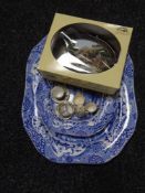 Two Copeland Spode Italian meat plates together with a boxed Ringtons plaque and seven piece