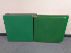 Four folding card tables