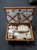 A wicker cased Optmia picnic set